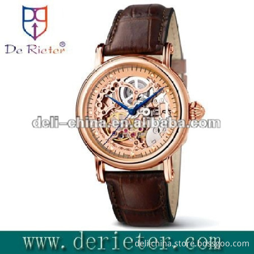Stainless Steel Watches Automatic Movement Skeleton